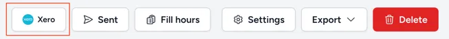 The button that opens an invoice in Xero