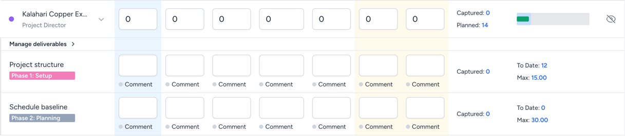 Timesheet example